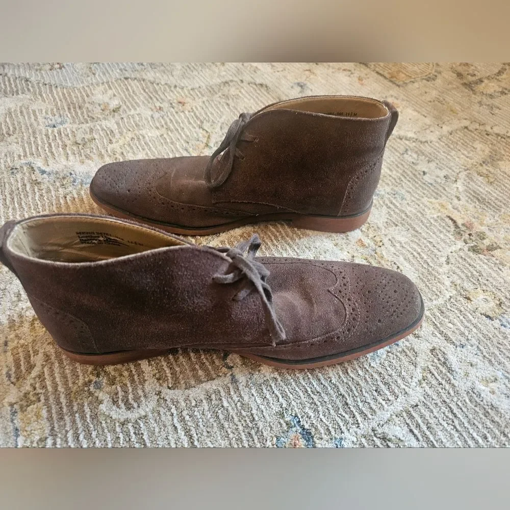 Stacy Adams brown leather boots sz 11.5,excellent condition